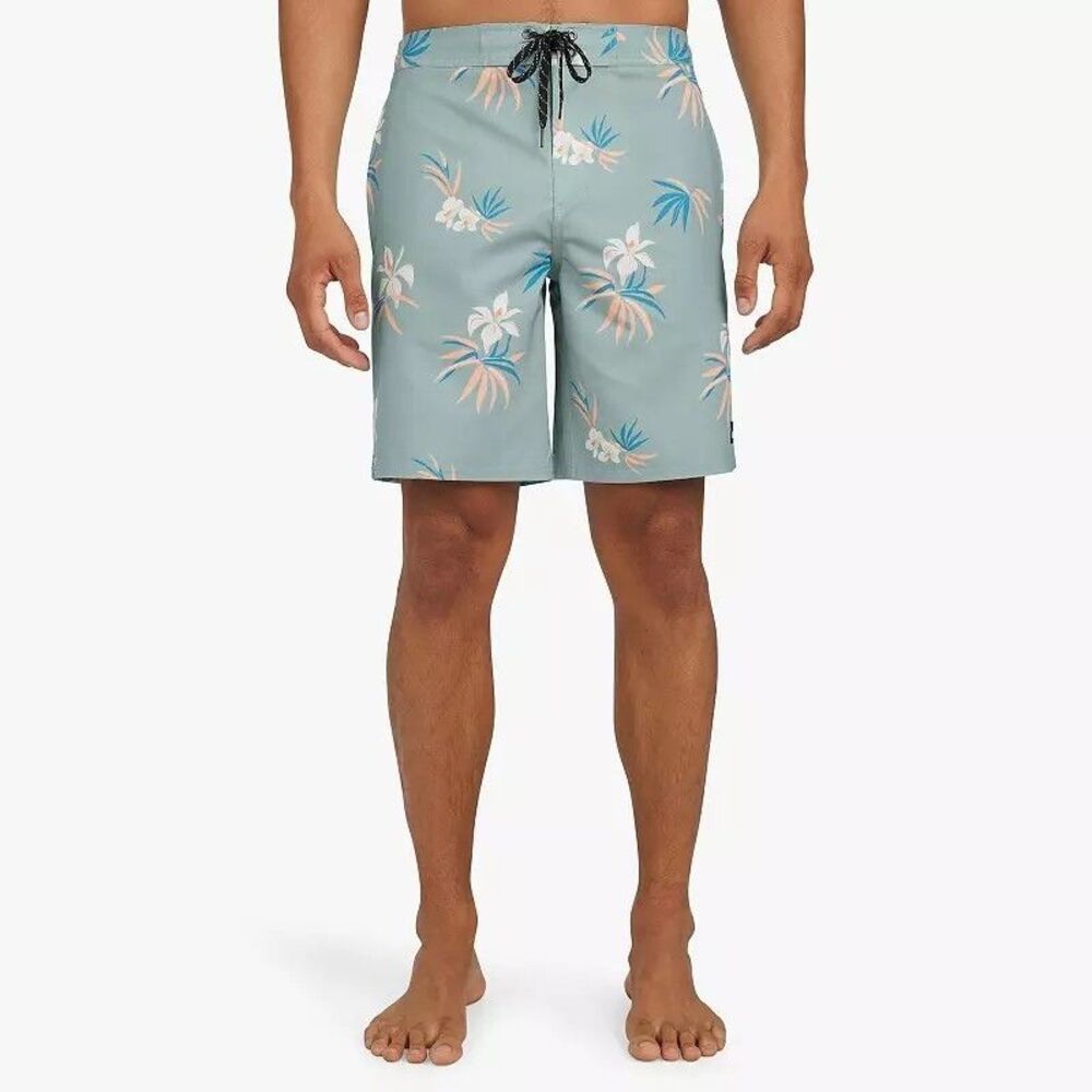 Quiksilver Boardshorts Mens M Blue Floral Stretch NEW